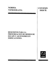 norma venezolana covenin 1018-1978 requisitos para la presurizacion de medios de escape y ascensores en edificaciones .pdf
