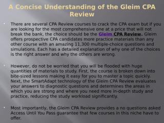 A Concise Understanding of the Gleim CPA Review.pptx