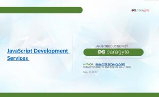 JavaScript Development Services - Paragyte Technologies.pptx