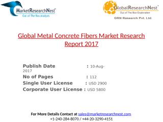 Global Metal Concrete Fibers Market Research Report 2017.pptx